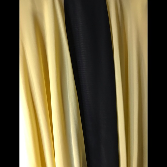 Johnathan Martin Size 6 Yellow & Black Midi Dress - Picture 9 of 13